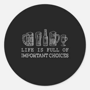 Bier Lover Belangrijke keuzevrijheid Ronde Sticker