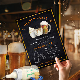 Bier Luier Feest Voor Baby Komt Baby Shower Kaart