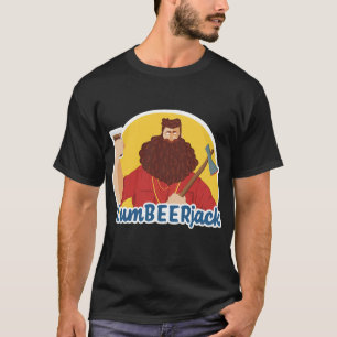 Bier LumBEERjack Gebaarde Lumberjack Bier Drinker T-shirt