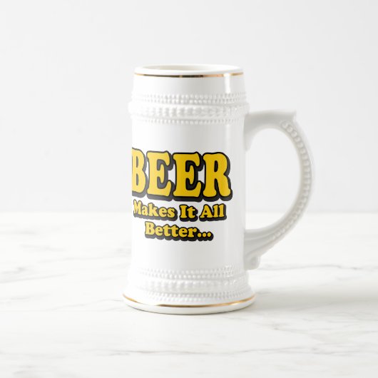Bier Maakt Het Better - Grappige Bierliefhebbers S Bierpul (Rechts)