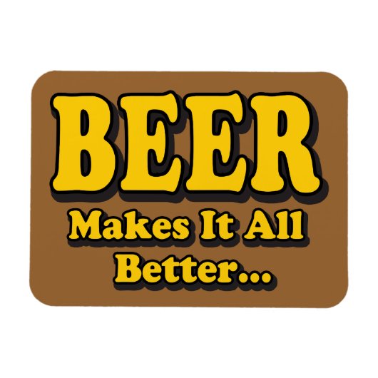 Bier Maakt Het Better - Grappige Bierliefhebbers S Magneet (Horizontaal)