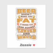 Bier maakt je niet dik Vaderdag Sticker (Vel)