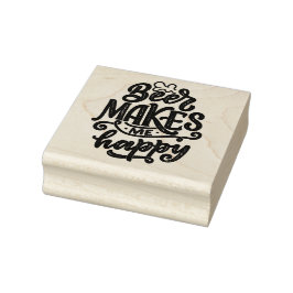 Bier maakt me gelukkig rubberstempel
