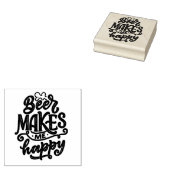 Bier maakt me gelukkig rubberstempel (Gestempeld)