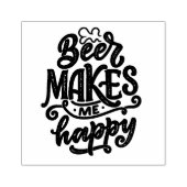 Bier maakt me gelukkig rubberstempel (Afrduk)