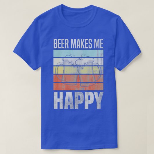 Bier maakt me gelukkig t-shirt (Design voorkant)