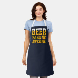 Bier maakt me geweldig schort
