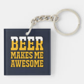 Bier maakt me geweldig sleutelhanger (Achterkant)