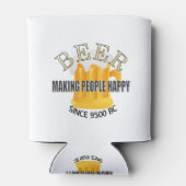 Bier maakt mensen gelukkig blikjeskoeler (Achterkant)