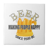Bier maakt mensen gelukkig tegeltje (Voorkant)