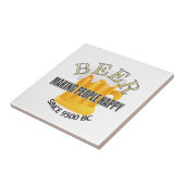 Bier maakt mensen gelukkig tegeltje (Zijkant)