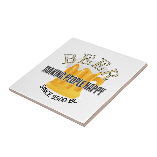 Bier maakt mensen gelukkig tegeltje (Zijkant)
