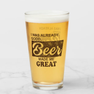 Bier maakte me groot glas