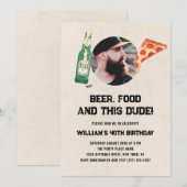 Bier Man Foto Vent Fun 40e Verjaardag Kaart (Voorkant / Achterkant)