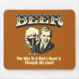 Bier: manier waarop je via de lever kunt luisteren muismat