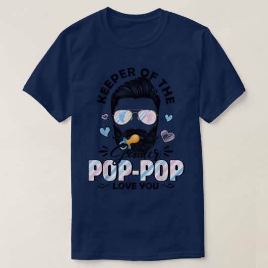Bier Mannen Houder van gender Pop Pop houdt van jo T-shirt (Design voorkant)