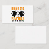 Bier me ben de vader van de bruid-vrolijke bruilof visitekaartje (Voorkant / Achterkant)