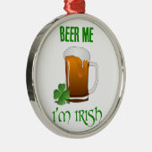 Bier me ben ik Iers Metalen Ornament (Rechts)