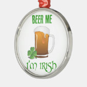 Bier me ben ik Iers Metalen Ornament (Links)