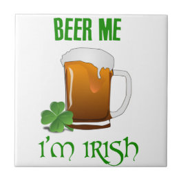Bier me ben ik Iers Tegeltje
