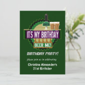 Bier Me Birthday Party Uitnodigingen (Staand voorkant)