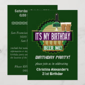 Bier Me Birthday Party Uitnodigingen (Voorkant / Achterkant)