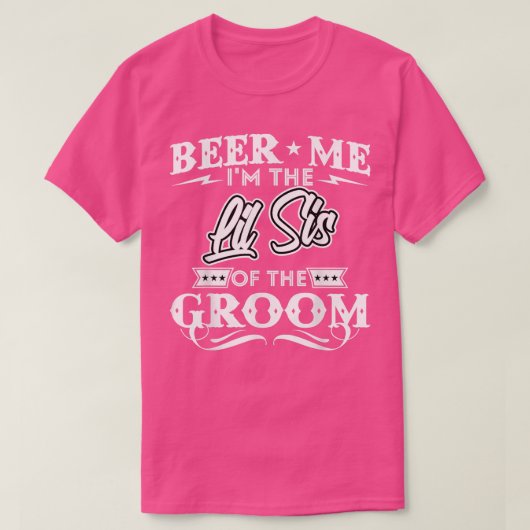 Bier me de kleine zuster van de bruindrinker t-shirt (Design voorkant)