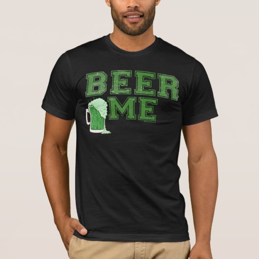 Bier me groen bier t-shirt (Voorkant)