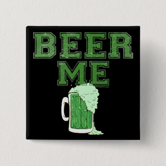 Bier Me Groene Button 2 (Voorkant)