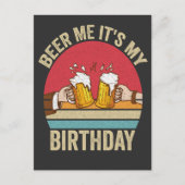 Bier me het is mijn verjaardag Funny Sunset  cadea Briefkaart (Voorkant)