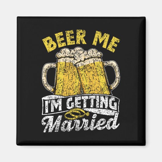 Bier Me Ik Ga Trouwen Bruid Bruidegom Bach Magneet (Voorkant)