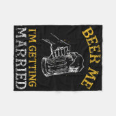 Bier Me Ik Ga Trouwen Feest Bruidegom Bachelor Br Fleece Deken (Voorkant (Horizontaal))