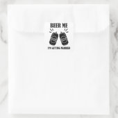 Bier Me Ik Ga Trouwen Funny Bruidegom Vierkante Sticker (Tas)