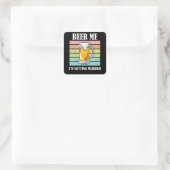 Bier Me Ik Ga Trouwen Grappige Bruidegom Vierkante Sticker (Tas)