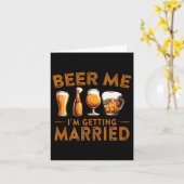 Bier me Ik word getrouwd Funny Bride Groom Bache Kaart (Gele Bloem)