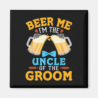 Bier me in de oom van de bruidegom bruid bruilofts magneet