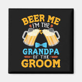 Bier me in de opa van de bruidegom bruiloft magneet (Voorkant)