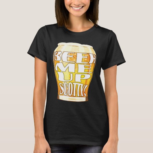 Bier Me Op Scotty T-shirt (Voorkant)