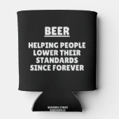 Bier - mensen helpen hun normen te verlagen blikjeskoeler (Achterkant)