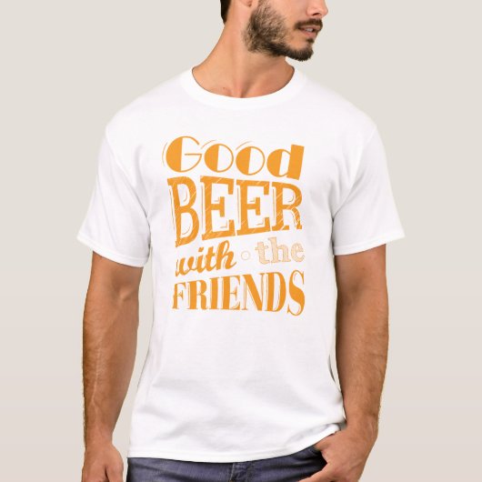 Bier met beste vriend t-shirt (Voorkant)