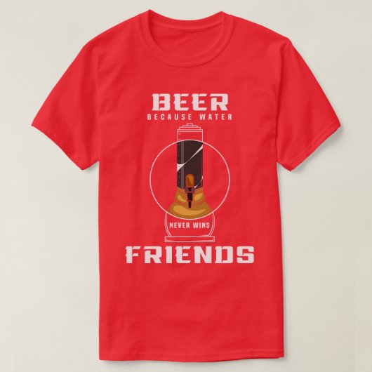 Bier met druk t-shirt (Design voorkant)