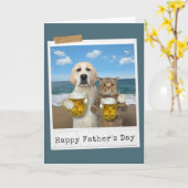 Bier Met Een Vriend Gelukkige Vaderdag Kaart (Gele Bloem)