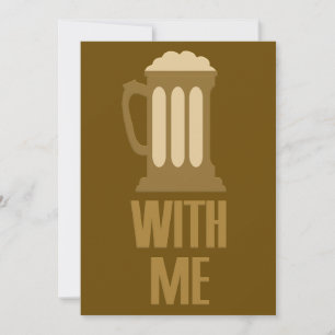 Bier met me aangepaste uitnodiging