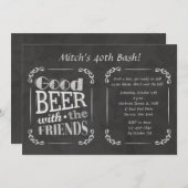 Bier met uitnodiging van vrienden (Voorkant / Achterkant)