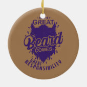 Bier met veel baard krijgt veel verantwoordelijkhe keramisch ornament (Achterkant)