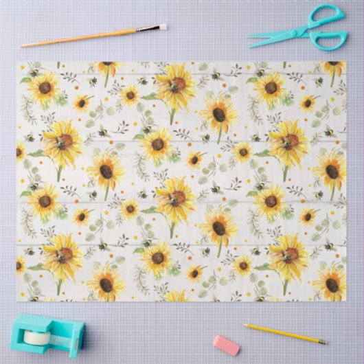 Bier met zonnebloempitten Waterverf Hout Ontvlecht Tissuepapier (Craft)