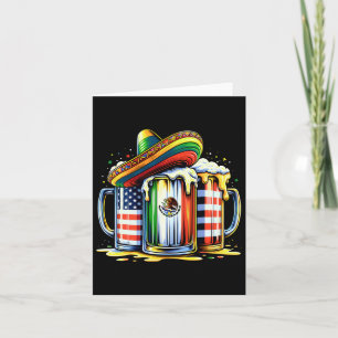 Bier Mexicaans Vlag Usa Cinco De Mayo Drankfeest Kaart