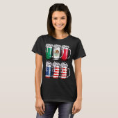 Bier Mexicaanse Amerikaanse vlag Cinco de Mayo Man T-shirt (Voorkant volledig)