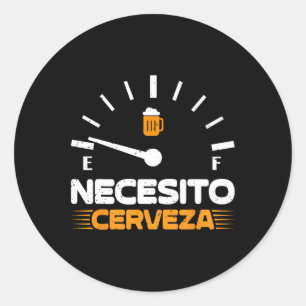 Bier Mexicaanse partij Mannen Necesito Cerveza Cin Ronde Sticker