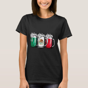 Bier Mexicaanse Vlag Mexico Cinco de Mayo Mannen D T-shirt